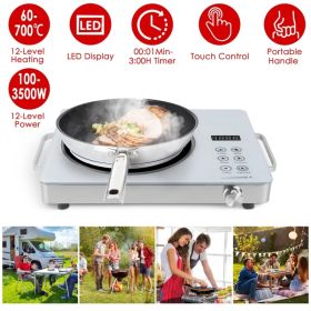 7000W Electric Double Ceramic Stove/ 3500W Electric Single Ceramic Stove Options 3 Colors Available (Option: 3500W Single Burner-White)