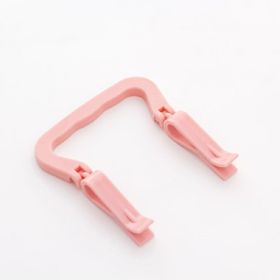 Useful Garbage Bag Clipper Non-Slip Waste Bin Clip Rubbish Trash Can Clamp Dustbin Plastic Clip, Trash Can Holder Waste Bin Holder Household Tool (Color: pink)
