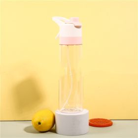 Spray Water Bottle For Girls Outdoor Sport Fitness Water Cup Large Capacity Spray Bottle Drinkware Travel Bottles Kitchen Gadgets (Color: TRITAN pink)